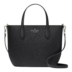 Kate Spade Black Glimmer Glitter Satchel Tote Bag Crossbody Purse NWT
